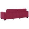 vidaXL Sofa 3 pcs Wind Rot Leinenmischgewebe
