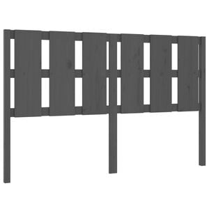 vidaXL Bett-Kopfteil Grau 155,5x4x100 cm Massivholz Kiefer