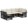 vidaXL Gartensofa-set 6 stk. 6-Sitzanzahl Schwarz Poly-Rattan