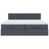vidaXL Ottoman-Bett mit Matratzen Dunkelgrau 180x200 cm Samt