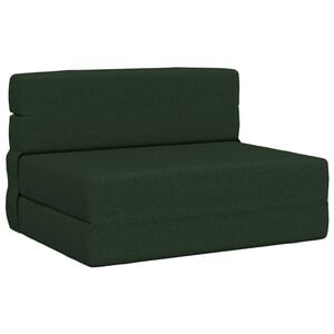 vidaXL Faltbares Sofa Bett Matratze Dunkelgr&uuml;n 70 x 80 x 60 cm Stoff