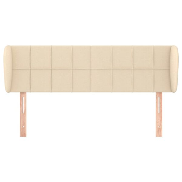 vidaXL Kopfteil mit Ohren Creme 147x23x78/88 cm Stoff