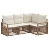 vidaXL Gartensofa-set 4 stk. Beige Poly-Rattan