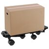 vidaXL Transportroller mit 4 Rollen 2 Stk. Schwarz Polypropylen 170 kg