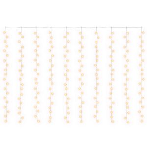 vidaXL Lichtervorhang 200 LEDs Warmes Wei&szlig; 300 x 200 cm