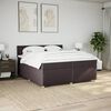 vidaXL Boxspringbett mit Matratze Dunkelbraun 200x200 cm Stoff
