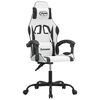 vidaXL Gaming-Stuhl Wei&szlig; und Schwarz Kunstleder