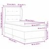 vidaXL Boxspringbett mit Matratze Hellgrau 90 x 190 cm Stoff