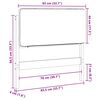 vidaXL Gepolstertes Kopfteil mit Kopfteil Wei&szlig; und Hellgrau 80 cm