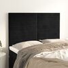 vidaXL Kopfteil Schwarz 144x5x118/128 cm Samt