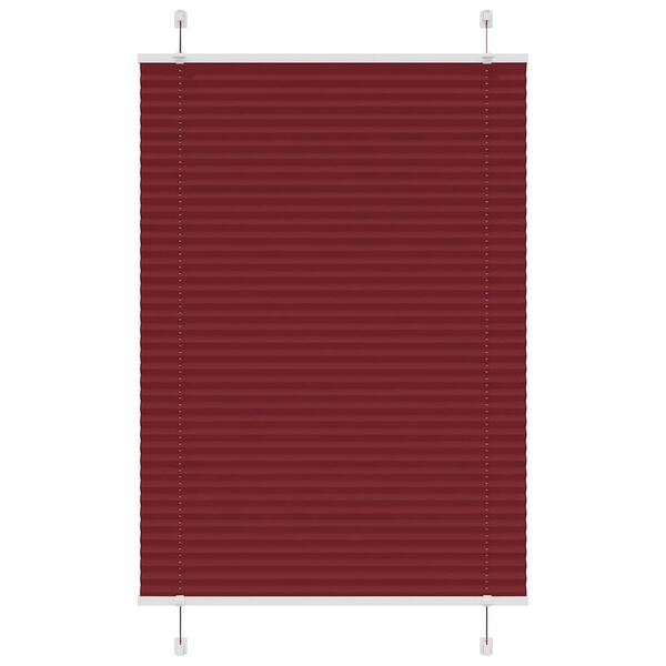 vidaXL Plissee Bordeauxrot 85x100 cm Stoffbreite 84,4 cm Polyester