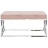 vidaXL Sitzbank Rosa Samt und Edelstahl