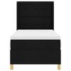 vidaXL Boxspringbett mit Matratze Schwarz 140 x 200 cm Stoff