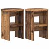 vidaXL Seitenschrank 2 stk. Altholz &Oslash;40 x 50 cm Holzwerkstoff