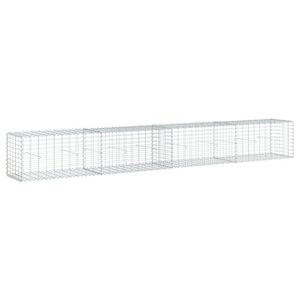 vidaXL Gabionenkorb mit Deckel 400x50x50 cm Verzinktes Eisen