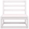vidaXL 4-tlg. Garten-Lounge-Set Wei&szlig; Massivholz Kiefer