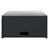 vidaXL 4-tlg. Garten-Lounge-Set mit Auflagen Poly Rattan Schwarz