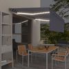 vidaXL Markise Automatisch mit Rollo LED Windsensor 4,5x3 m Blau Wei&szlig;