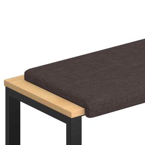 vidaXL Bankkissen Stoff Dunkelbraun Tiefe 35 cm