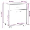 vidaXL Rollschrank Braun Eichen-Optik 45x38x54 cm Holzwerkstoff