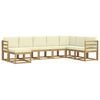 vidaXL Outdoor-Sofagarnitur 8 stk. Wei&szlig; und Creme