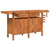 vidaXL Werkbank mit Schubladen Schraubst&ouml;cken 162x62x83 cm Akazienholz