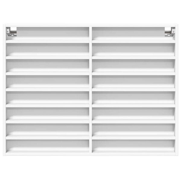 vidaXL Vitrinenschrank Wei&szlig; 100x8,5x75 cm Holzwerkstoff