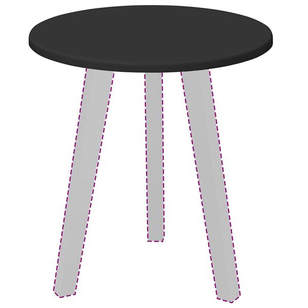 vidaXL Tischplatte Schwarz 40 x 40 x 1,5 cm Holzwerkstoff