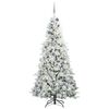 vidaXL K&uuml;nstlicher klappbarer Weihnachtsbaum Wei&szlig; 240 cm PE und PVC