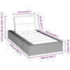 vidaXL Sonnenliege mit schwebender Auflage Grau Poly Rattan