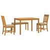 vidaXL Essgruppe 4 stk. Beige Massivholz Eiche
