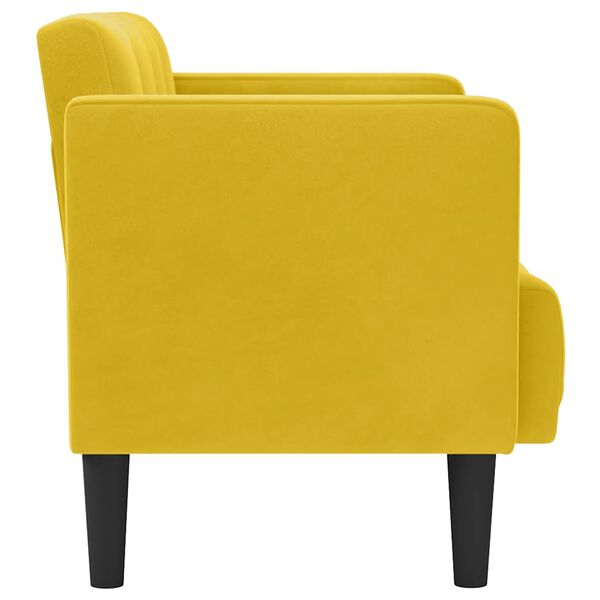 vidaXL Zweisitzer-Sofa Gelb 111 cm Samt