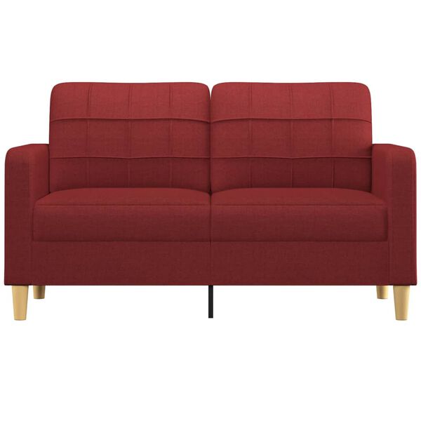 vidaXL 2-Sitzer-Sofa Weinrot 140 cm Stoff