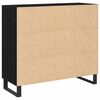 vidaXL Sideboard Schwarz Eichen-Optik 90 x 34 x 80 cm Holzwerkstoff