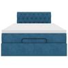 vidaXL Ottomane Bett mit Matratze & LEDs Dunkelblau 120x190 cm Samt
