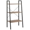 vidaXL Standregal mit 3 B&ouml;den Dunkelbraun und Schwarz 56x35x108 cm