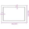 vidaXL Tischplatte 60x40x(2-4) cm Massivholz Unbehandelt Baumkante