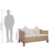 vidaXL 2-tlg. Sofagarnitur mit Auflagen Natur Rattan