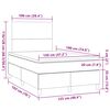 vidaXL Boxspringbett mit Matratze & LED Dunkelbraun 120x190 cm Stoff