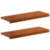 vidaXL Stufenmatten 2 Stk. 80 x 25 x 2 cm Braun Massivholz Eiche