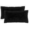 vidaXL Kissen mit Kissen HEERLEN 2 Stk. Schwarz PV Fleece