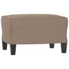 vidaXL Sessel mit Hocker Taupe 60 cm Mikrofasergewebe