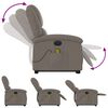 vidaXL Elektrischer Massagesessel mit Aufstehhilfe Taupe Stoff