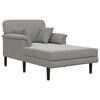 vidaXL Chaiselongue Hellgrau Samt