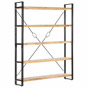 vidaXL B&uuml;cherregal 5 F&auml;cher 140x30x180 cm Mango Massivholz