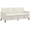 vidaXL Sofa mit Stauraum 3-Sitzer Creme 192 x 78 x 87 cm Polyester