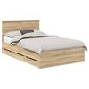 vidaXL Bettrahmen Sonoma-Eiche 120 x 200 cm Ingenieurs Holz