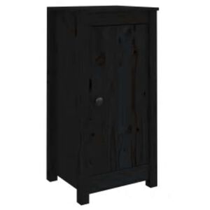 vidaXL Sideboards 2 Stk. Schwarz 39x35x80 cm Massivholz Kiefer