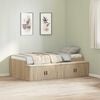 vidaXL Bett mit Stauraum Sonoma-Eiche 90 x 190 cm Holzwerkstoff