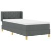 vidaXL Boxspringbett mit Matratze Dunkelgrau 200 x 90 cm Stoff